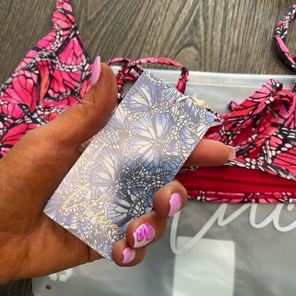 NWT Toluca Amina Bikini Top Waist Wrap Triangle Papillon Size M/L - Picture 4 of 7